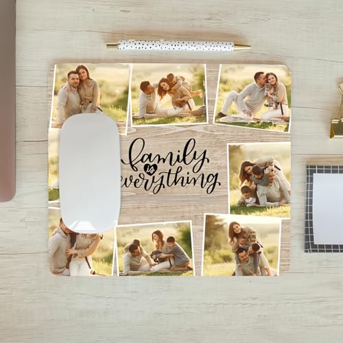 Drawelry Personalisierte Foto Mauspad mit Bild, Namen Text Bedruckt Rechteckig rutschfeste Zuhause Büro Gaming Mouse Pads Individuelle Fotogeschenke für Männer, Frauen, Familie, Freunde (A9) von Drawelry