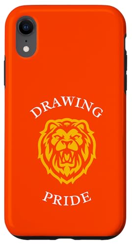 Zeichnungsdesign, Zeichenstolz, Löwe Hülle für iPhone XR von Drawing Stuff