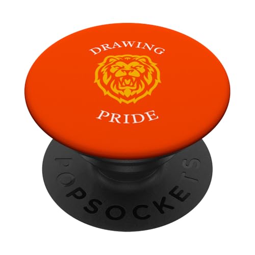 Zeichnungsdesign, Zeichenstolz, Löwe PopSockets Klebender PopGrip von Drawing Stuff