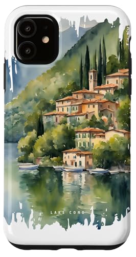 Comer See Malerei Aquarell Kunst Vintage Reisen Italien Hülle für iPhone 11 Comer See Malerei Aquarell Kunst Vintage Reisen Italien Hülle für iPhone 11 von GLOBESKETCH - Drawings around the world travel art