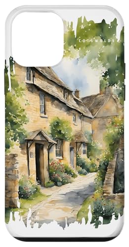 Cotswolds London Gemälde Aquarell Kunst Vintage Reisen UK Hülle für iPhone 12 mini von GLOBESKETCH - Drawings around the world travel art