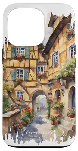 Deutschland Malerei Aquarell Kunst Vintage Reisen Stadt Hülle für iPhone 13 Pro Deutschland Malerei Aquarell Kunst Vintage Reisen Stadt Hülle für iPhone 13 Pro von GLOBESKETCH - Drawings around the world travel art