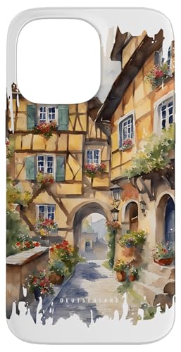 Deutschland Malerei Aquarell Kunst Vintage Reisen Stadt Hülle für iPhone 14 Pro Max Deutschland Malerei Aquarell Kunst Vintage Reisen Stadt Hülle für iPhone 14 Pro Max von GLOBESKETCH - Drawings around the world travel art