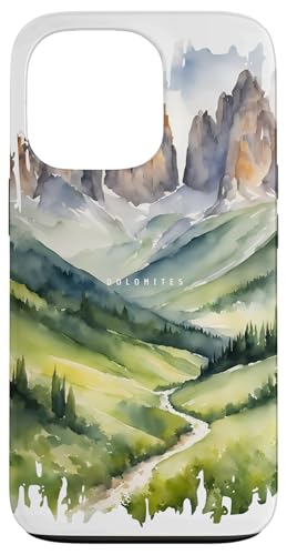 Dolomiti Italian Alps Gemälde Aquarell Kunst Vintage Reisen Hülle für iPhone 13 Pro Dolomiti Italian Alps Gemälde Aquarell Kunst Vintage Reisen Hülle für iPhone 13 Pro von GLOBESKETCH - Drawings around the world travel art