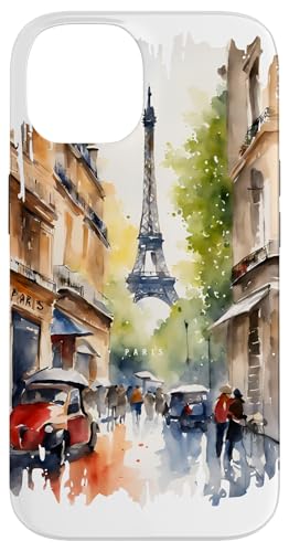 Eiffelturm Gemälde Aquarell Kunst Vintage Reisen Paris Hülle für iPhone 14 Eiffelturm Gemälde Aquarell Kunst Vintage Reisen Paris Hülle für iPhone 14 von GLOBESKETCH - Drawings around the world travel art