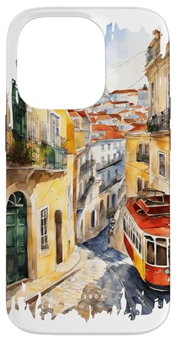 Lissabon Straßenbahn Malerei Aquarell Kunst Reisen Lisboa Hülle für iPhone 14 Pro Lissabon Straßenbahn Malerei Aquarell Kunst Reisen Lisboa Hülle für iPhone 14 Pro von GLOBESKETCH - Drawings around the world travel art
