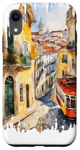Lissabon Straßenbahn Malerei Aquarell Kunst Reisen Lisboa Hülle für iPhone XR Lissabon Straßenbahn Malerei Aquarell Kunst Reisen Lisboa Hülle für iPhone XR von GLOBESKETCH - Drawings around the world travel art