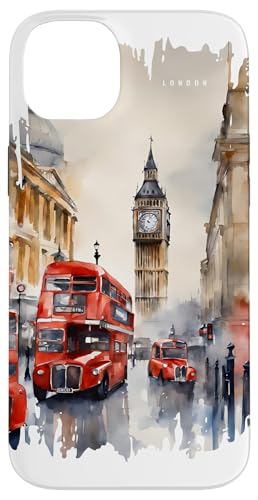 London Bus Malerei Aquarell Kunst Vintage Reisen England Hülle für iPhone 14 Plus London Bus Malerei Aquarell Kunst Vintage Reisen England Hülle für iPhone 14 Plus von GLOBESKETCH - Drawings around the world travel art