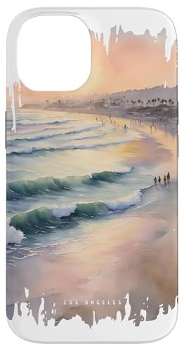 Los Angeles Meer Gemälde Aquarell Kunst Vintage Reisen USA Hülle für iPhone 14 Los Angeles Meer Gemälde Aquarell Kunst Vintage Reisen USA Hülle für iPhone 14 von GLOBESKETCH - Drawings around the world travel art