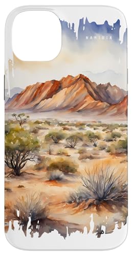 Namibia Afrika Malerei Aquarell Kunst Vintage Reisen Wüste Hülle für iPhone 14 Plus Namibia Afrika Malerei Aquarell Kunst Vintage Reisen Wüste Hülle für iPhone 14 Plus von GLOBESKETCH - Drawings around the world travel art