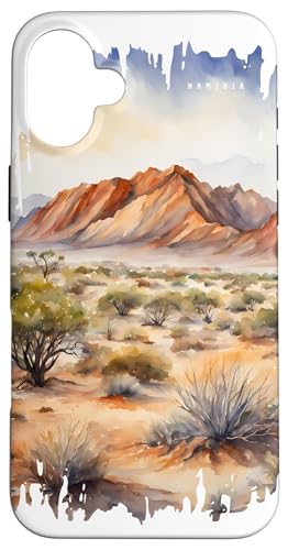 Namibia Afrika Malerei Aquarell Kunst Vintage Reisen Wüste Hülle für iPhone 16 Plus Namibia Afrika Malerei Aquarell Kunst Vintage Reisen Wüste Hülle für iPhone 16 Plus von GLOBESKETCH - Drawings around the world travel art