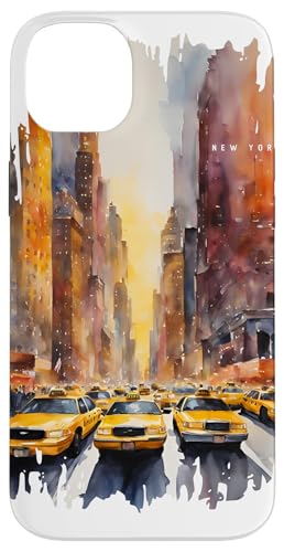 Taxi New York Malerei Aquarell Kunst Vintage Reisen NYC Hülle für iPhone 14 Plus Taxi New York Malerei Aquarell Kunst Vintage Reisen NYC Hülle für iPhone 14 Plus von GLOBESKETCH - Drawings around the world travel art