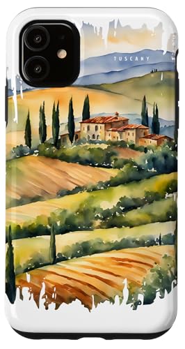 Toskana Malerei Aquarell Kunst Vintage Reisen Italien Hülle für iPhone 11 Toskana Malerei Aquarell Kunst Vintage Reisen Italien Hülle für iPhone 11 von GLOBESKETCH - Drawings around the world travel art