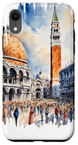 Venedig Gemälde Aquarell Kunst Vintage Reisen Italien Hülle für iPhone XR Venedig Gemälde Aquarell Kunst Vintage Reisen Italien Hülle für iPhone XR von GLOBESKETCH - Drawings around the world travel art
