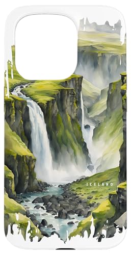 Wasserfälle Island Malerei Aquarell Kunst Reisen Natur Hülle für iPhone 15 Pro Wasserfälle Island Malerei Aquarell Kunst Reisen Natur Hülle für iPhone 15 Pro von GLOBESKETCH - Drawings around the world travel art