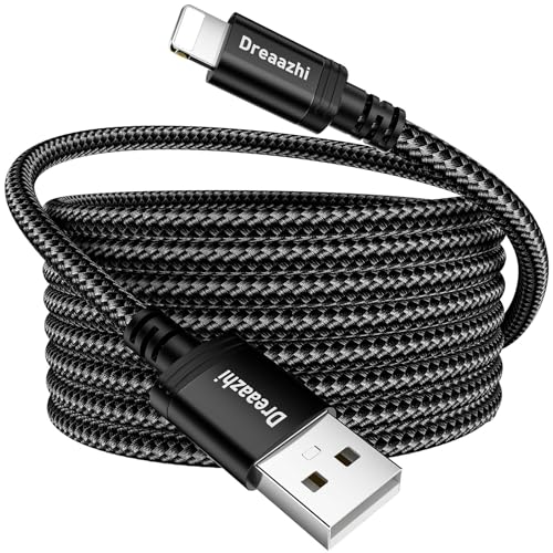 Dreaazhi Extra langes 4M Ladekabel für iPhone Schnellladung Geflochten Kompatibel mit iPhone14/13/12/11/Pro/Xs Max/X/8/7/Plus/6S/6/SE/5S iPad Lightning zu USB Kabel etc Dreaazhi Extra langes 4M Ladekabel für iPhone Schnellladung Geflochten Kompatibel mit iPhone14/13/12/11/Pro/Xs Max/X/8/7/Plus/6S/6/SE/5S iPad Lightning zu USB Kabel etc von Dreaazhi