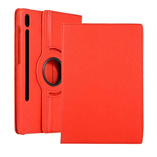 2019 Tablet Lederhülle für Samsung Galaxy Tab S6 T860 T865 10.5, 360 drehbar Multi-Winkel-View Folio Stand Hülle Auto Sleep/Wake Cover Rot rot von Dream Direct