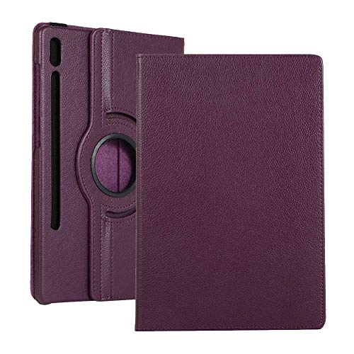 2019 Tablet Lederhülle für Samsung Galaxy Tab S6 T860 T865 10.5, 360 drehbar Multi-Winkel-View Folio Stand Hülle Auto Sleep/Wake Cover Violett violett von Dream Direct