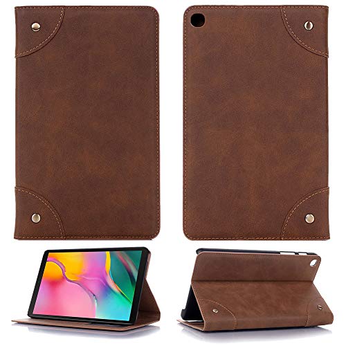 Elegante Vintage-Leder-Schutzhülle für Samsung Galaxy Tab A SM-T290/T295 20,3 cm (8 Zoll) 2019 Smart-Leder-Schutzhülle mit Standfunktion Hellbraun Hellbraun von Dream Direct