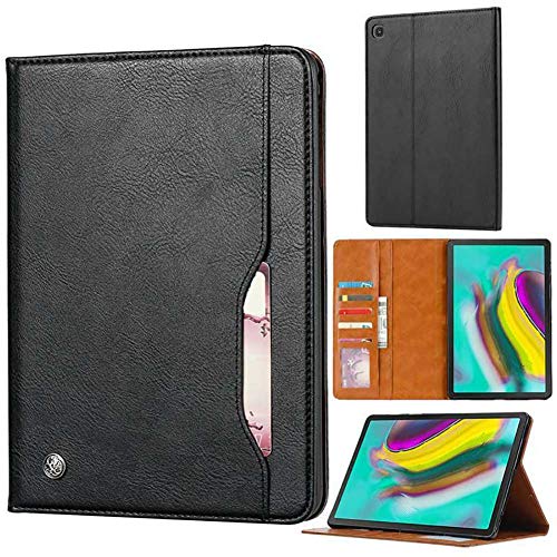 Galaxy Tab A 8.0 2019 Hülle T290 T295 Retro Style Leder Tasche mit kompatibel für Samsung Galaxy Tab A 8.0 Zoll 2019 ohne S Pen Modell SM-T290 SM-T295 Schwarz schwarz von Dream Direct