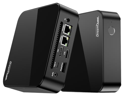DreamQuest Mini PC Mit Win-11 Pro Intel Twin Lake N150(bis zu 3,6 GHz)16GB DDR4 1TB M.2 SSD Mini Desktop Computer,4K@60Hz Dual Display HDMI+DP/Gigabit Ethernet/Dual WiFi Geeignet für Schule,Büro,Heim von DreamQuest