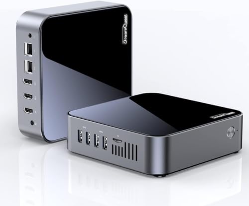 DreamQuest Mini PC Intel 12.Gen N95(bis zu 3,4GHz) 16GB DDR4 RAM 512GB M.2 SSD Micro Desktop Computer W-11 Pro,4K HDMI/USB 3.2/Gigabit Ethernet/WiFi 5/für Business Heimkino von DreamQuest