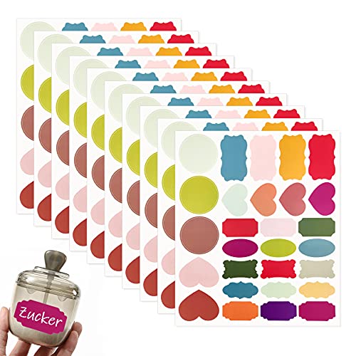 Dreamark 280 Stück Etiketten Selbstklebend fabrig 10 Blätter Klebeetiketten für Gläser Gewürzetiketten Aufkleber bunt für Flasche, Dosen, Marmelade, Umzug und Hochzeit Geschenkaufkleber Dreamark 280 Stück Etiketten Selbstklebend fabrig 10 Blätter Klebeetiketten für Gläser Gewürzetiketten Aufkleber bunt für Flasche, Dosen, Marmelade, Umzug und Hochzeit Geschenkaufkleber von Dreamark