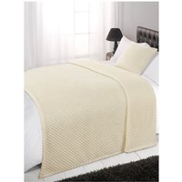 Dreamscene Cream Waffle Throw - 125 x 150cm von Dreamscene