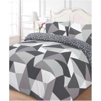 Dreamscene Shapes Duvet Set - Grey - Double - Grau Dreamscene Shapes Duvet Set - Grey - Double - Grau von Dreamscene