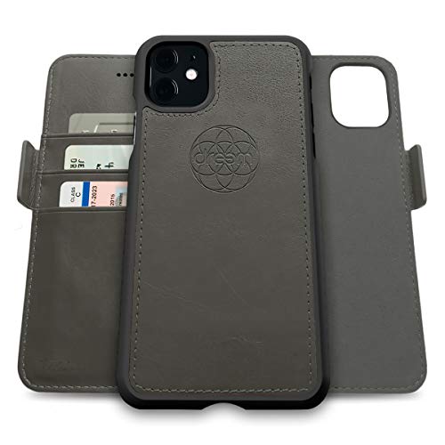 Dreem Fibonacci 2in1 Handyhülle Flipcase für iPhone 11 | Magnetisches iPhone Case | TPU Etui Lederhülle Schutzhülle, RFID Schutz, Veganes Kunstleder, Geschenkbox | Grau Dreem Fibonacci 2in1 Handyhülle Flipcase für iPhone 11 | Magnetisches iPhone Case | TPU Etui Lederhülle Schutzhülle, RFID Schutz, Veganes Kunstleder, Geschenkbox | Grau von Dreem