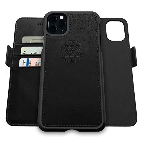 Dreem Fibonacci 2in1 Handyhülle Flipcase für iPhone 11 Pro | Magnetisches iPhone Case | TPU Etui Lederhülle Schutzhülle, RFID Schutz, Veganes Kunstleder, Geschenkbox | Schwarz Dreem Fibonacci 2in1 Handyhülle Flipcase für iPhone 11 Pro | Magnetisches iPhone Case | TPU Etui Lederhülle Schutzhülle, RFID Schutz, Veganes Kunstleder, Geschenkbox | Schwarz von Dreem