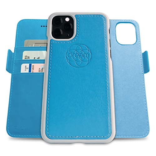 Dreem Fibonacci 2in1 Handyhülle Flipcase für iPhone 11 Pro Max | Magnetisches iPhone Case | TPU Etui Lederhülle Schutzhülle, RFID Schutz, Veganes Kunstleder, Geschenkbox | Himmelblau Dreem Fibonacci 2in1 Handyhülle Flipcase für iPhone 11 Pro Max | Magnetisches iPhone Case | TPU Etui Lederhülle Schutzhülle, RFID Schutz, Veganes Kunstleder, Geschenkbox | Himmelblau von Dreem