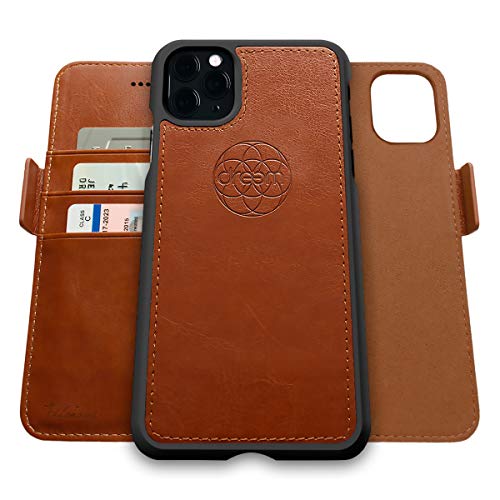 Dreem Fibonacci 2in1 Handyhülle Flipcase für iPhone 11 Pro Max | Magnetisches iPhone Case | TPU Etui Lederhülle Schutzhülle, RFID Schutz, Veganes Kunstleder, Geschenkbox | Karamellbraun Dreem Fibonacci 2in1 Handyhülle Flipcase für iPhone 11 Pro Max | Magnetisches iPhone Case | TPU Etui Lederhülle Schutzhülle, RFID Schutz, Veganes Kunstleder, Geschenkbox | Karamellbraun von Dreem