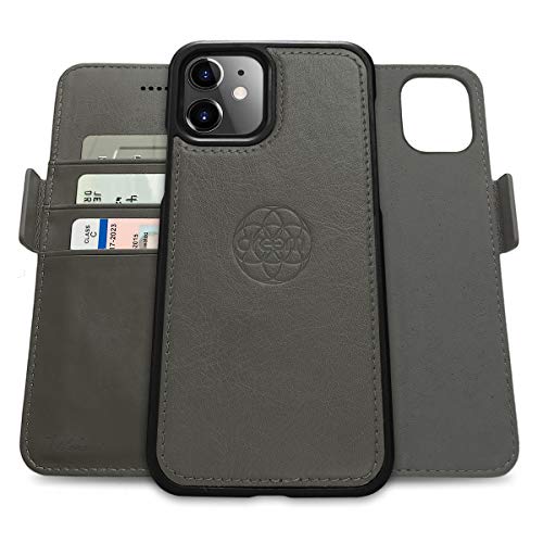 Dreem Fibonacci 2in1 Handyhülle Flipcase für iPhone 12 Mini | Magnetisches iPhone Case | TPU Etui Lederhülle Schutzhülle, RFID Schutz, Veganes Kunstleder, Geschenkbox | Grau Dreem Fibonacci 2in1 Handyhülle Flipcase für iPhone 12 Mini | Magnetisches iPhone Case | TPU Etui Lederhülle Schutzhülle, RFID Schutz, Veganes Kunstleder, Geschenkbox | Grau von Dreem