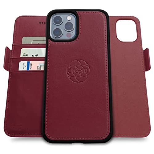 Dreem Fibonacci 2in1 Handyhülle Flipcase für iPhone 12 Pro Max | Magnetisches iPhone Case | TPU Etui Lederhülle Schutzhülle, RFID Schutz, Veganes Kunstleder, Geschenkbox | Burgundisch Dreem Fibonacci 2in1 Handyhülle Flipcase für iPhone 12 Pro Max | Magnetisches iPhone Case | TPU Etui Lederhülle Schutzhülle, RFID Schutz, Veganes Kunstleder, Geschenkbox | Burgundisch von Dreem