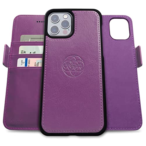 Dreem Fibonacci 2in1 Handyhülle Flipcase für iPhone 12 Pro Max | Magnetisches iPhone Case | TPU Etui Lederhülle Schutzhülle, RFID Schutz, Veganes Kunstleder, Geschenkbox | Lila Dreem Fibonacci 2in1 Handyhülle Flipcase für iPhone 12 Pro Max | Magnetisches iPhone Case | TPU Etui Lederhülle Schutzhülle, RFID Schutz, Veganes Kunstleder, Geschenkbox | Lila von Dreem