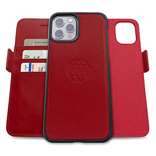 Dreem Fibonacci 2in1 Handyhülle Flipcase für iPhone 12 Pro Max | Magnetisches iPhone Case | TPU Etui Lederhülle Schutzhülle, RFID Schutz, Veganes Kunstleder, Geschenkbox | Rot Dreem Fibonacci 2in1 Handyhülle Flipcase für iPhone 12 Pro Max | Magnetisches iPhone Case | TPU Etui Lederhülle Schutzhülle, RFID Schutz, Veganes Kunstleder, Geschenkbox | Rot von Dreem