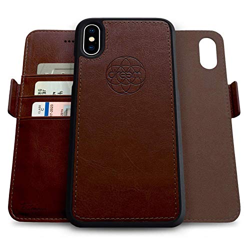 Dreem Fibonacci 2in1 Handyhülle Flipcase für iPhone XS Max | Magnetisches iPhone Case | TPU Etui Lederhülle Schutzhülle, RFID Schutz, Veganes Kunstleder, Geschenkbox | Kaffeebraun Dreem Fibonacci 2in1 Handyhülle Flipcase für iPhone XS Max | Magnetisches iPhone Case | TPU Etui Lederhülle Schutzhülle, RFID Schutz, Veganes Kunstleder, Geschenkbox | Kaffeebraun von Dreem