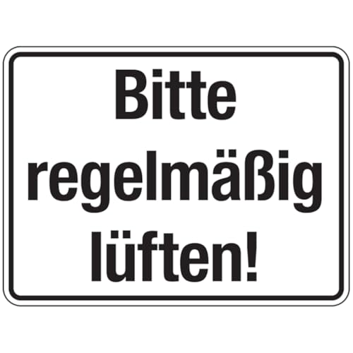 Dreifke® Aufkleber Hinweisschild, Bitte regelmäßig lüften, Folie, 150 x 200 mm, Folie selbstklebend 1 Stk. von Dreifke