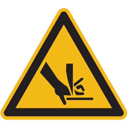 Dreifke® Aufkleber Warnschild, Warnung vor Schnittverletzungen - praxisbewährt | 50mm, 6 Stk von Dreifke