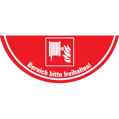 Dreifke® Bodenmarkierung Löschschlauch, R10, Bodenmarkierungsfolie, 750x300mm von Dreifke