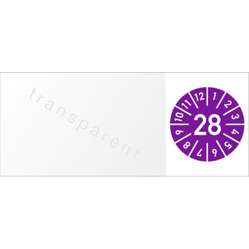 Dreifke® Kabelprüfplakette Jahr 2028 mit Monaten, Folie, 60x25 mm, 10 Stück/Bogen von Dreifke