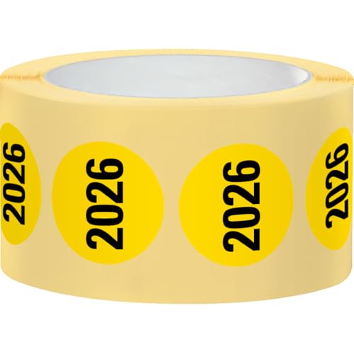 Dreifke® Markierungspunkt, 2026, hellgelb, Haftpapier, ablösbar, Ø 37mm, 500/Rolle von Dreifke