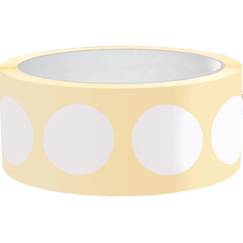 Dreifke® Markierungspunkt, blanko, weiß, Haftpapier, permanent, Ø 25mm, 500/Rolle von Dreifke