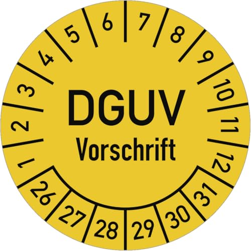 Dreifke® Prüfplakette DGUV Vorschrift, 2026-2031, Folie, Ø 30 mm, 10 Stück/Bogen von Dreifke