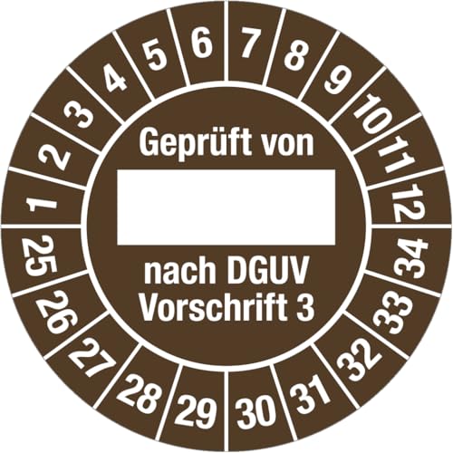 Dreifke® Prüfplakette Jahr 29 mit Monaten, blau, Folie-Spezialkl., Ø 25 mm, 10 Stück/Bogen von Dreifke