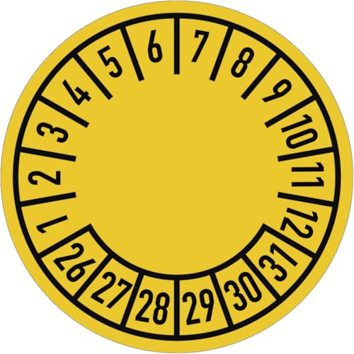 Dreifke® Prüfplakette Standard 2026-2031, Folie, Ø 30 mm, 500 Stück/Rolle von Dreifke