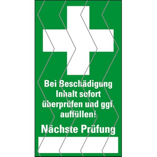 Dreifke® Sicherheitssiegel Erste Hilfe, ökologische Folie, selbstklebend, 25x45mm, 12 Stk. von Dreifke