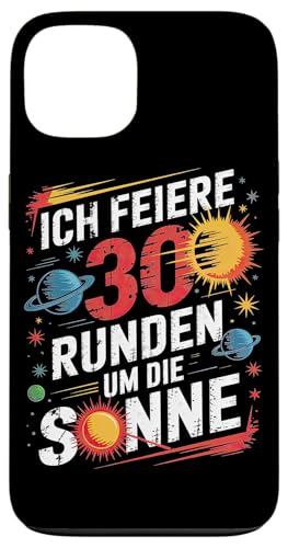 Ich Feiere 30 Runden Um Die Sonne Geburtstag Hülle für iPhone 13 von Dreißig Dreissig 30 Geburtstag Galaxie
