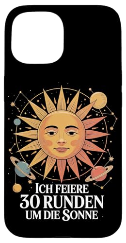 Ich Feiere 30 Runden Um Die Sonne Geburtstag Hülle für iPhone 15 von Dreißig Dreissig 30 Geburtstag Galaxie